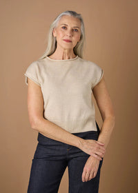 Uimi - Agnes Vest Poppy Red  or Antique Beige Merino Wool