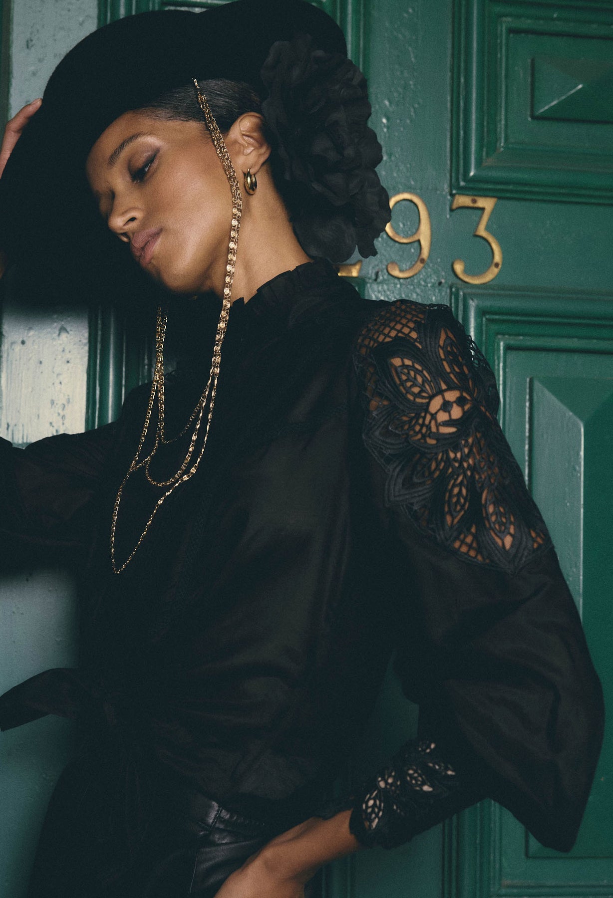 ONCE WAS - Sevilla Cotton Silk Shirt in Black/Onyx