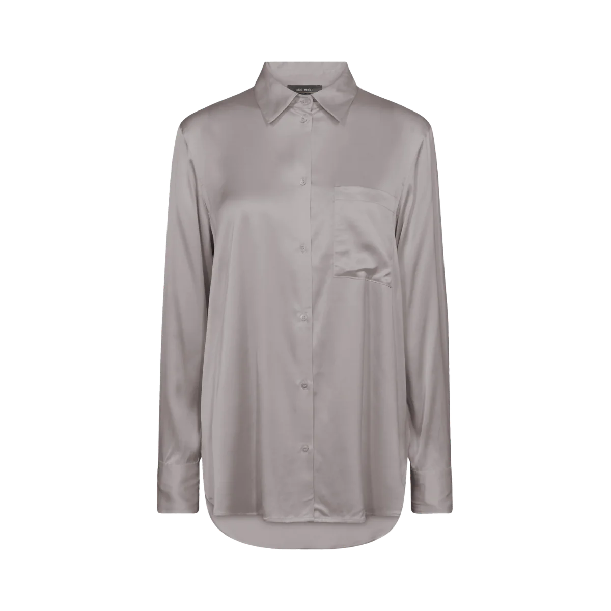 Mos Mosh - Linda Satin Shirt Sharkskin