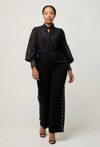 ONCE WAS - Sevilla Cotton Silk Shirt in Black/Onyx