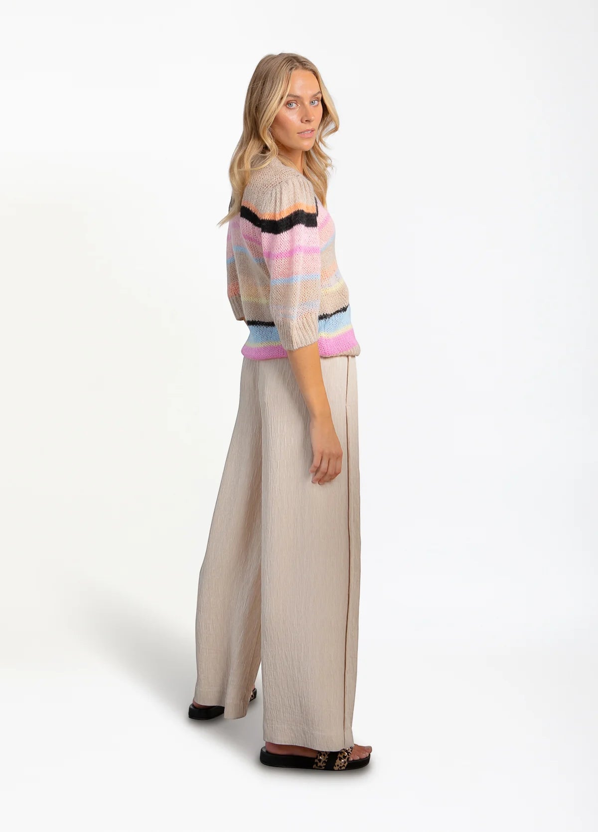 Coster Copenhagen - V-neck Knit in Multi Stripe
