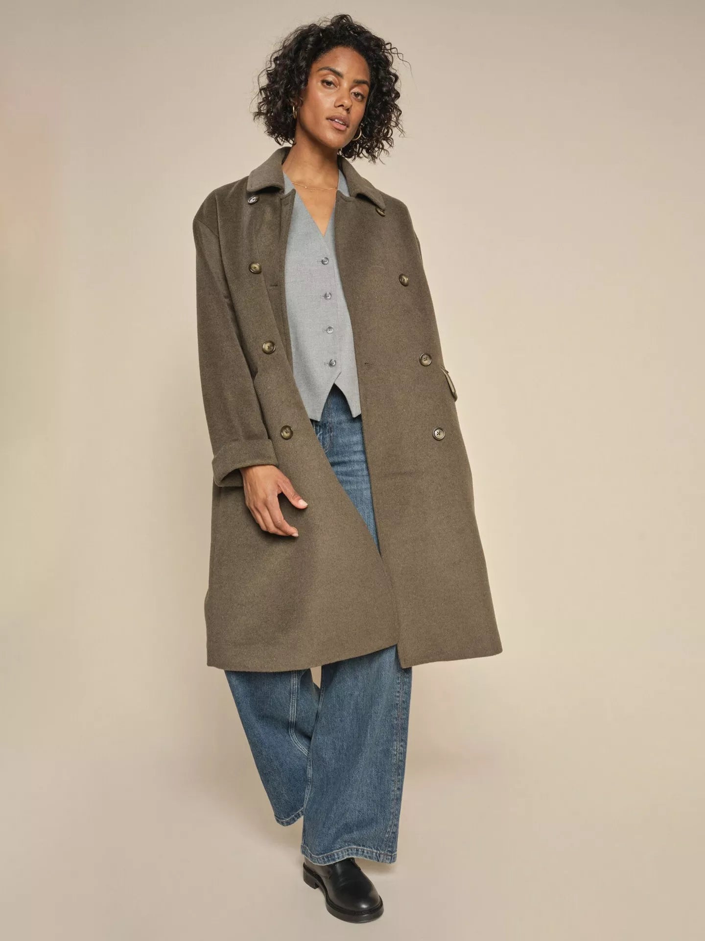 Mos Mosh - Venice Wool Coat Forest Night