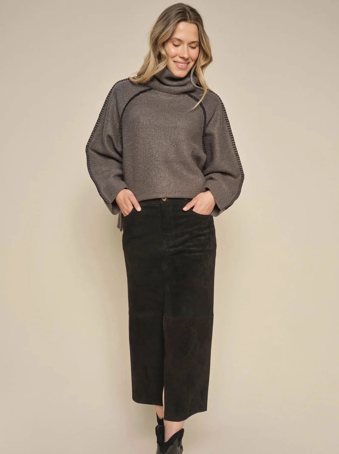 Mos Mosh - Caja O-LS Sweatshirt Sharkskin Grey