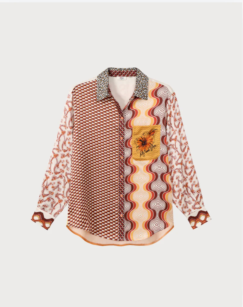 ME369 - Isabel Printed Shirt Sunset