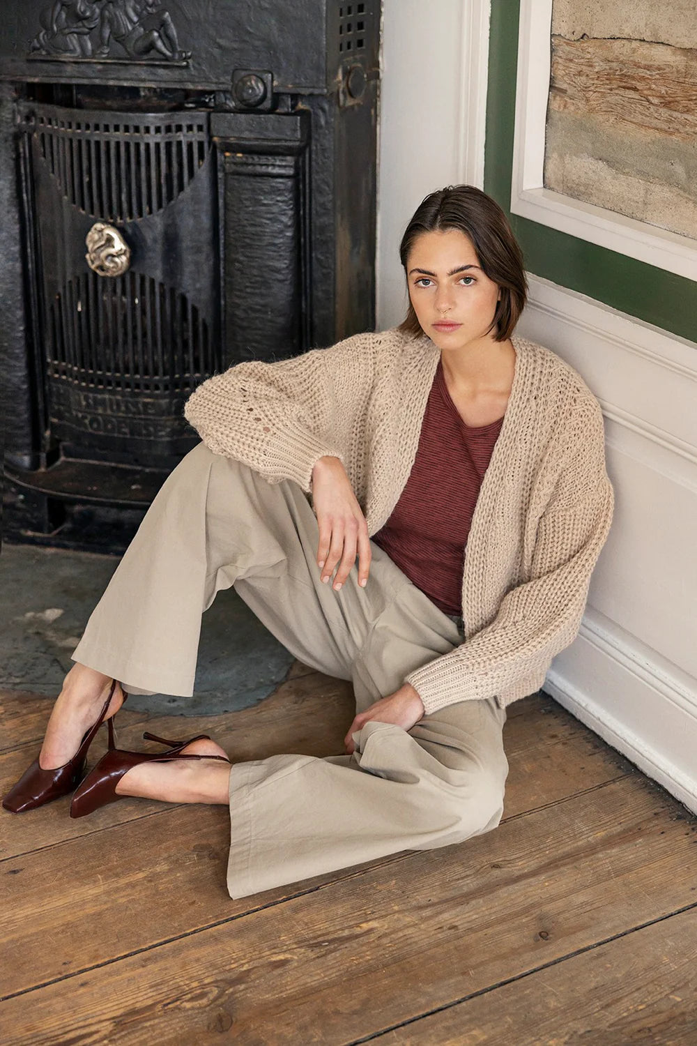 Project AJ117 - Suzette Cardigan Sand