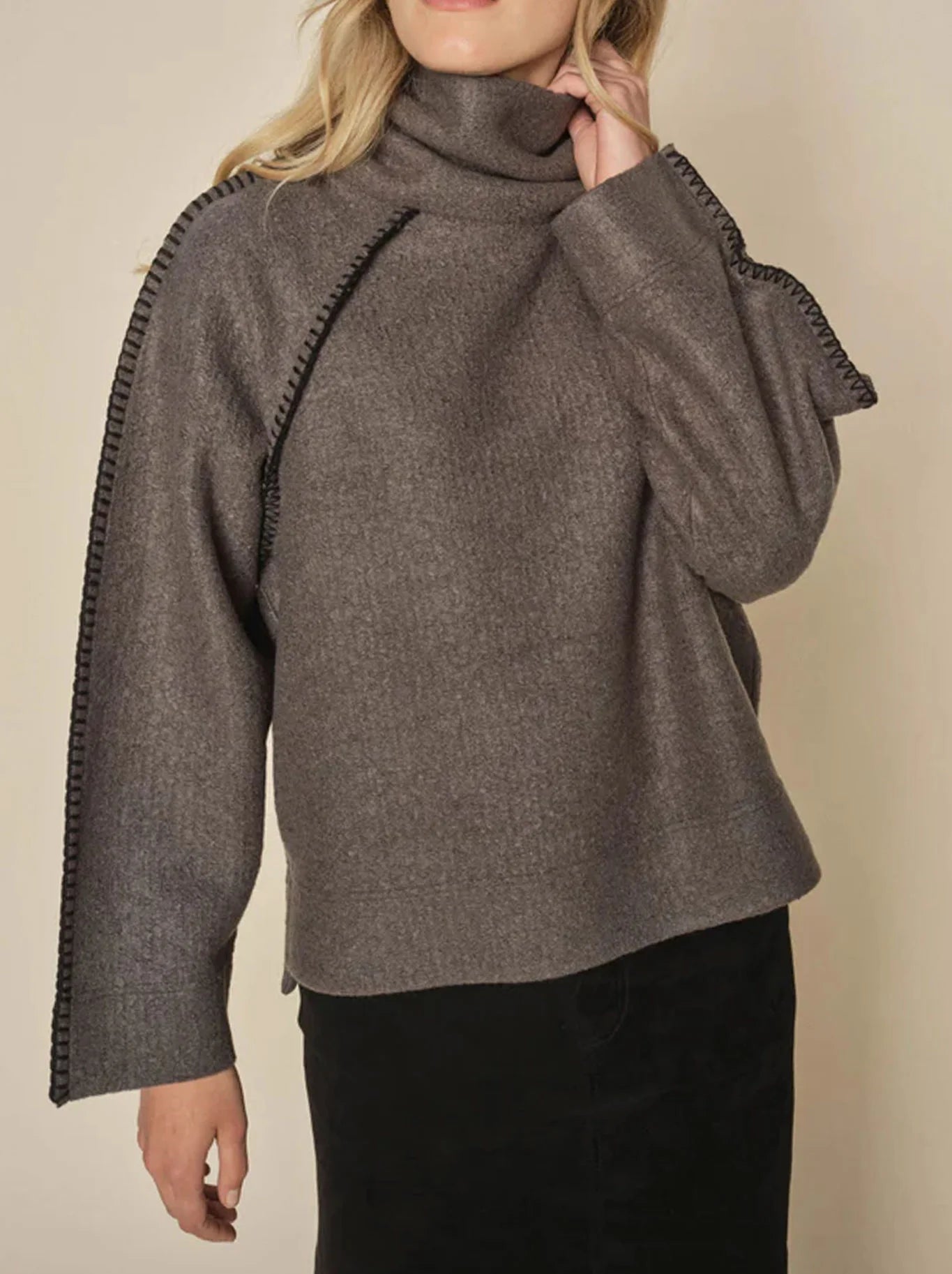 Mos Mosh - Caja O-LS Sweatshirt Sharkskin Grey