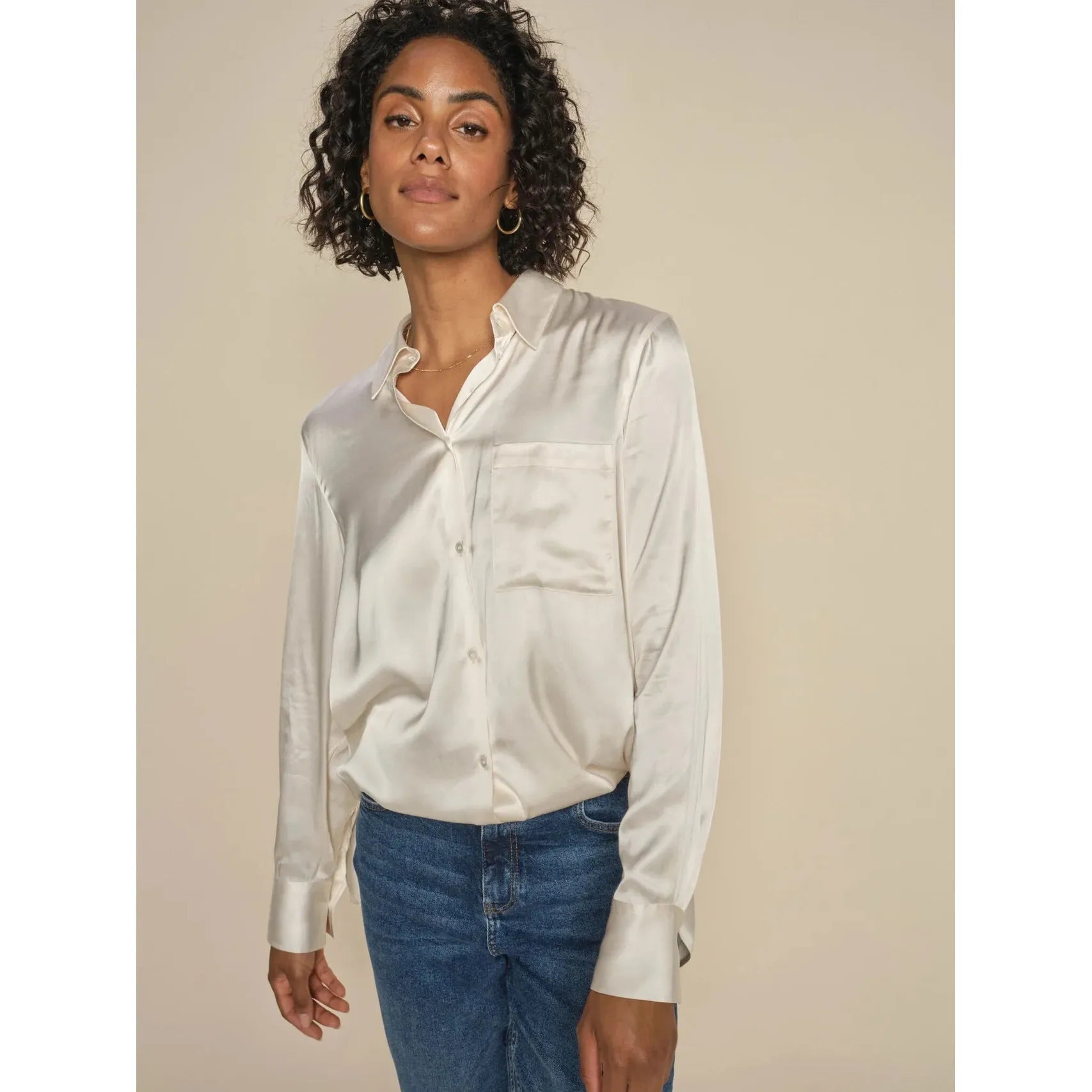 Mos Mosh - Linda Satin Shirt Ecru