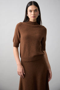 Mia Fratino - Remi Mock Neck Knit Umber
