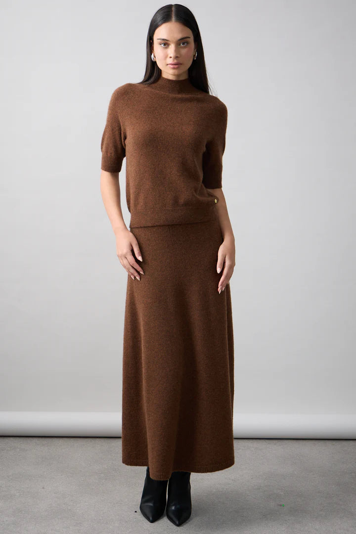 Mia Fratino - Remi Mock Neck Knit Umber