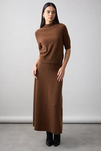 Mia Fratino - Remi Mock Neck Knit Umber