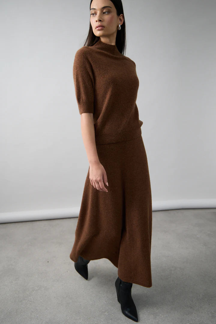 Mia Fratino - Remi Mock Neck Knit Umber
