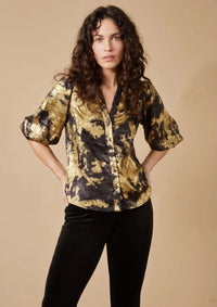 Traffic People - Charlie Blouse Black/Gold