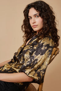 Traffic People - Charlie Blouse Black/Gold