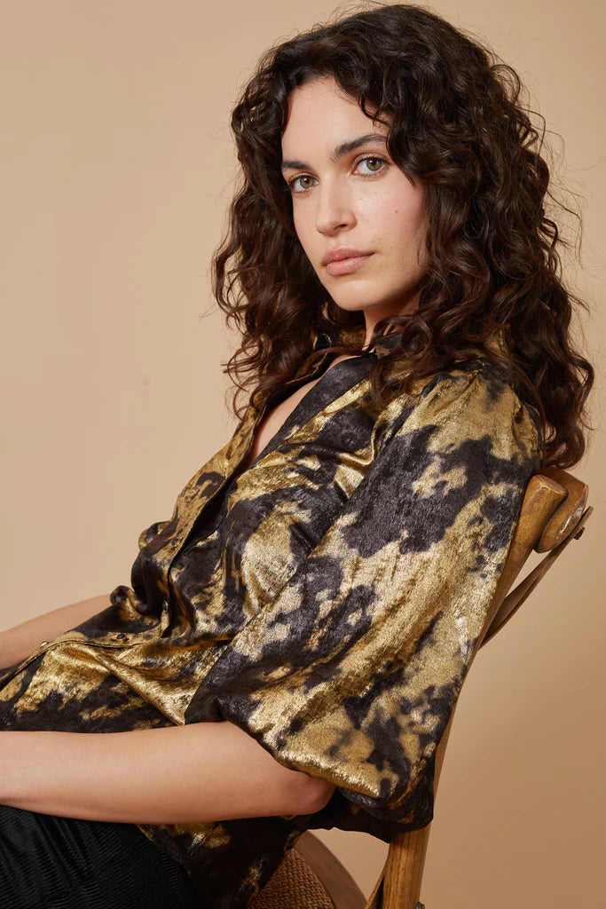 Traffic People - Charlie Blouse Black/Gold