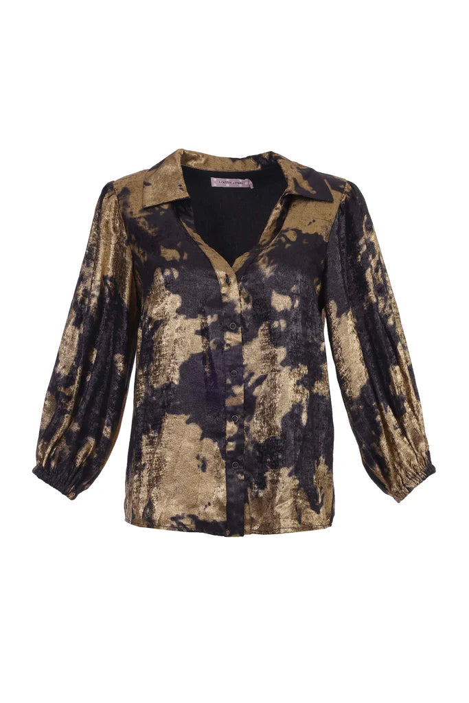 Traffic People - Charlie Blouse Black/Gold