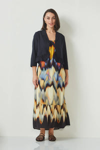 Verge - Frill Linen Jacket Ink