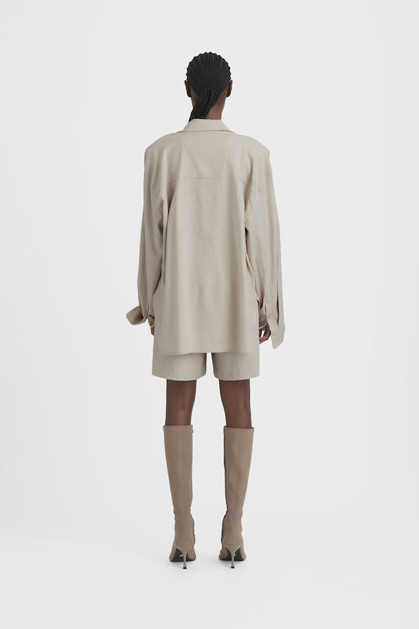 Gestuz - Liza Linen Shirt Ancient Scroll