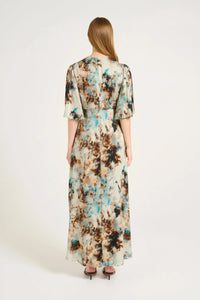 Gestuz - Reena Maxi Dress Blue Brown Rust