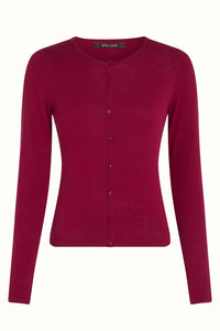 King Louie - Cardi Round Neck Cocoon Beaujolais Red