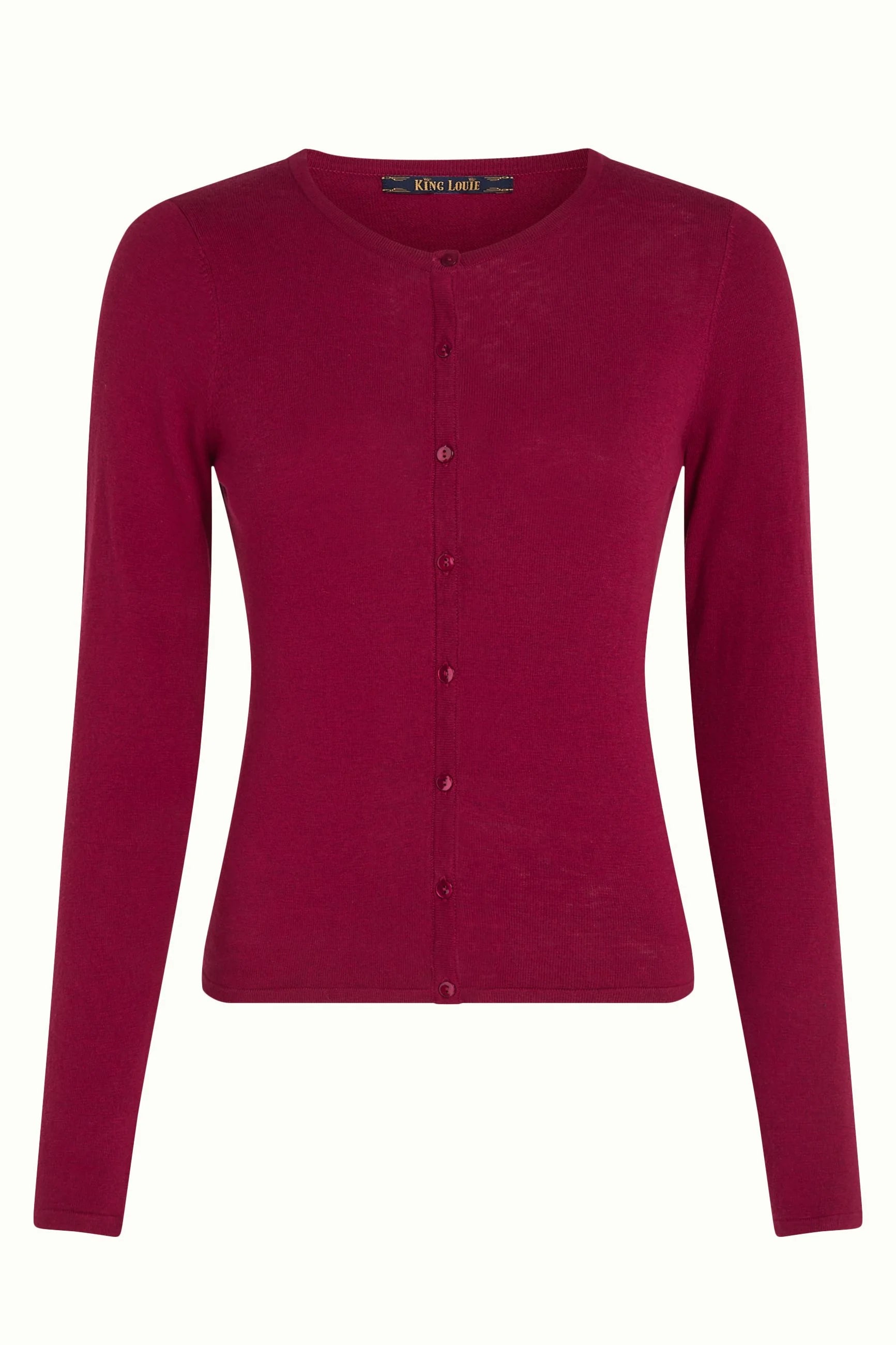 King Louie - Cardi Round Neck Cocoon Beaujolais Red