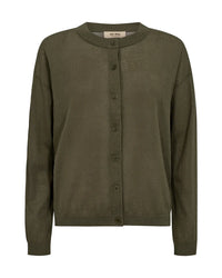Mos Mosh - Alyce Linen Cardigan Dusty Olive