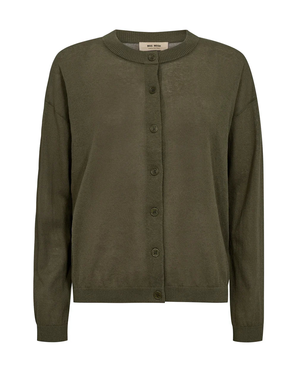 Mos Mosh - Alyce Linen Cardigan Dusty Olive