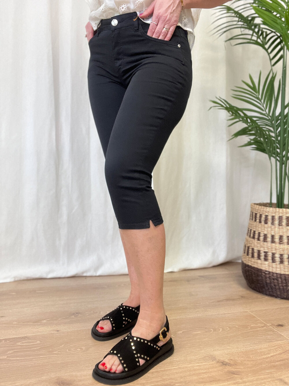 Mos Mosh - Vice  Colour Capri Pant Black