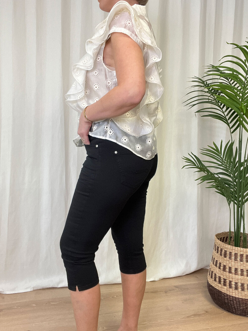 Mos Mosh - Vice  Colour Capri Pant Black