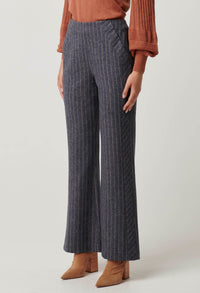 ONCE WAS - Coraline Chevron Stripe Ponte Pant in Bluestone Stripe