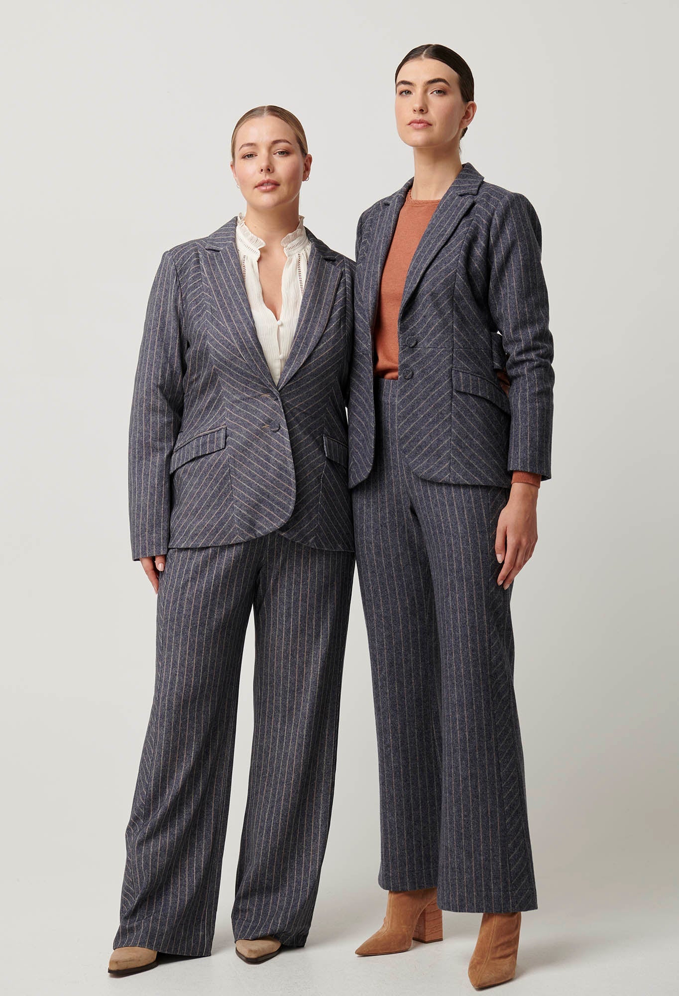 ONCE WAS - Oaklyn Chevron Stripe Panelled Blazer
