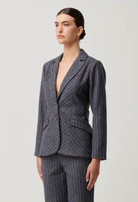 ONCE WAS - Oaklyn Chevron Stripe Panelled Blazer