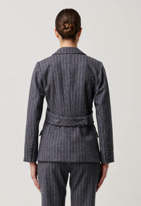 ONCE WAS - Oaklyn Chevron Stripe Panelled Blazer