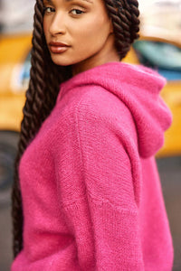 La Petite Etoile - Maylie Knit Hood Fuchsia