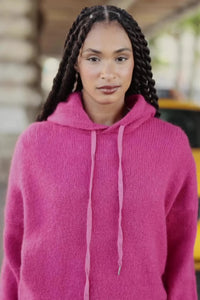 La Petite Etoile - Maylie Knit Hood Fuchsia