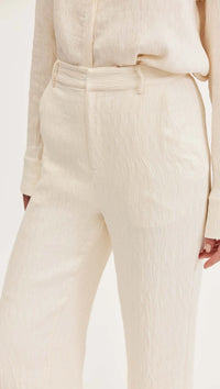 Staple the Label -  Elena Textured Pants Cream