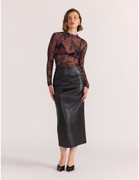 Staple the Label - Olina mesh top abstract floral