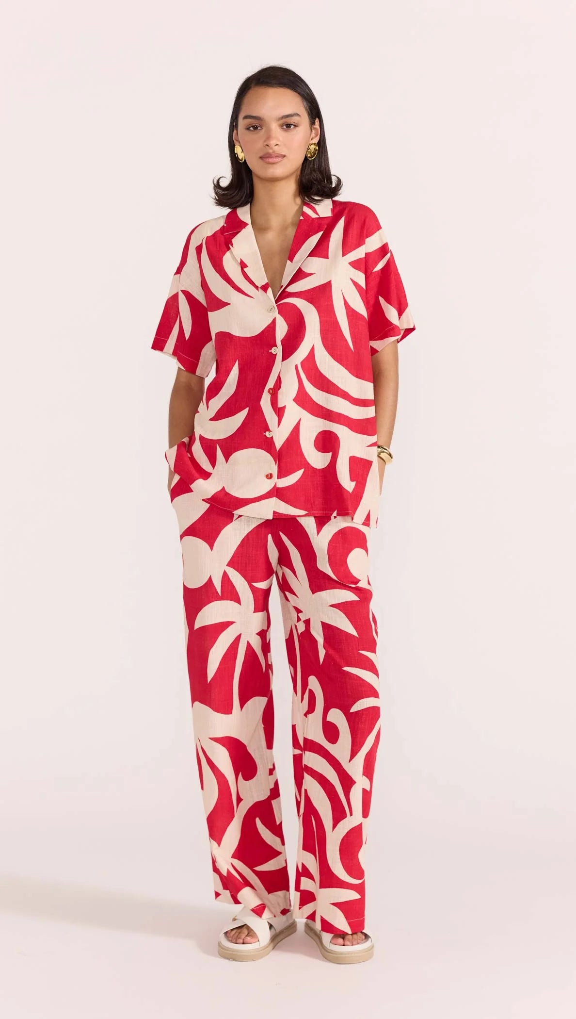 Staple the Label - Rhodes Resort Shirt Red