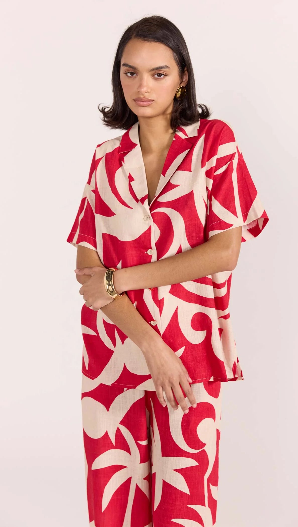 Staple the Label - Rhodes Resort Shirt Red