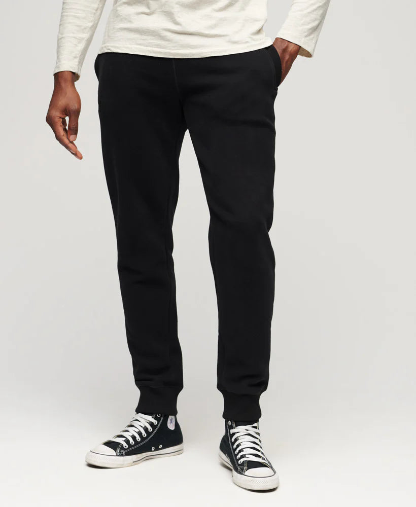 Superdry Essential Logo Joggers Black byhunterminx