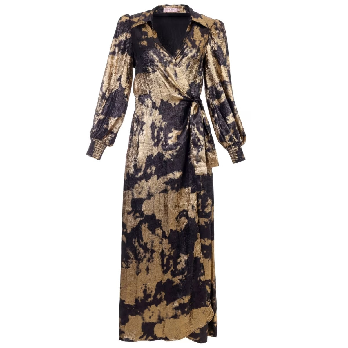 Traffic People - Loretta Wrap Maxi Gold/Black