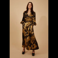 Traffic People - Loretta Wrap Maxi Gold/Black
