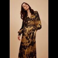 Traffic People - Loretta Wrap Maxi Gold/Black