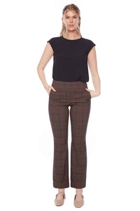 UP! Pants - Vinlee Plaid Techno Bootcut Pant