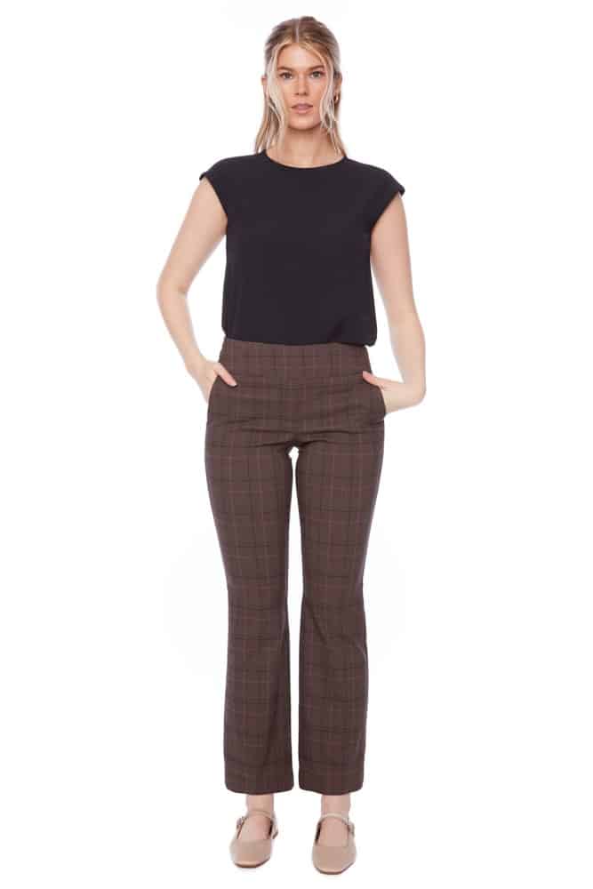 UP! Pants - Vinlee Plaid Techno Bootcut Pant