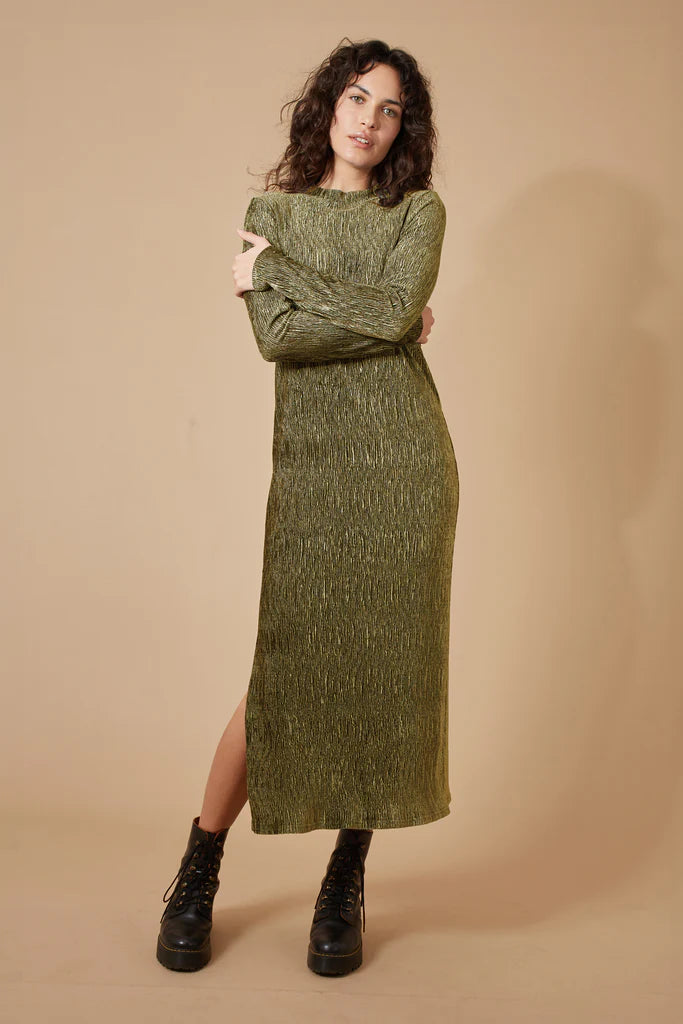 Traffic People - Yasmine Dress Olive Green