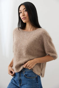 Mia Fratino - Erika Tee Biscuit Brushed Cashmere