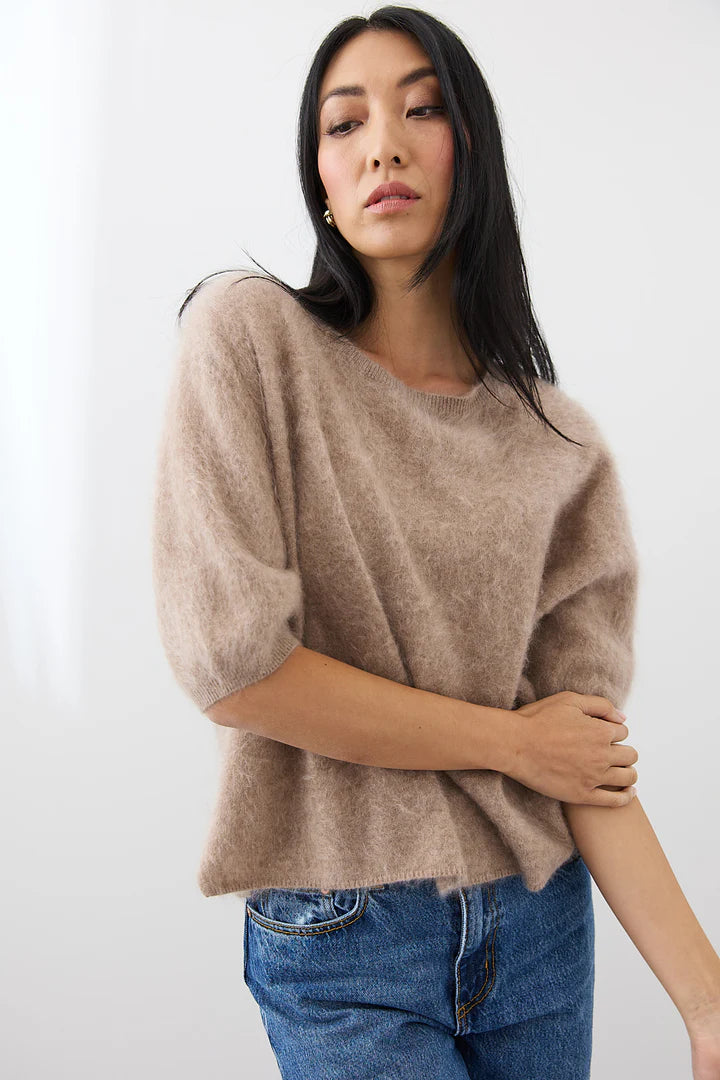 Mia Fratino - Erika Tee Biscuit Brushed Cashmere