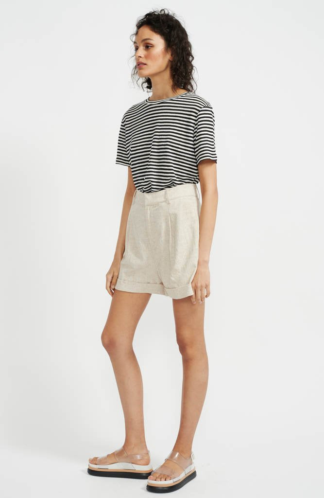 staple the label anouk city shorts high waisted linen