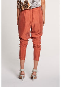 ONCE WAS - CHIAPPINI HIGH WAIST RELAXED PANT WITH D-RING BELT IN SIENNA