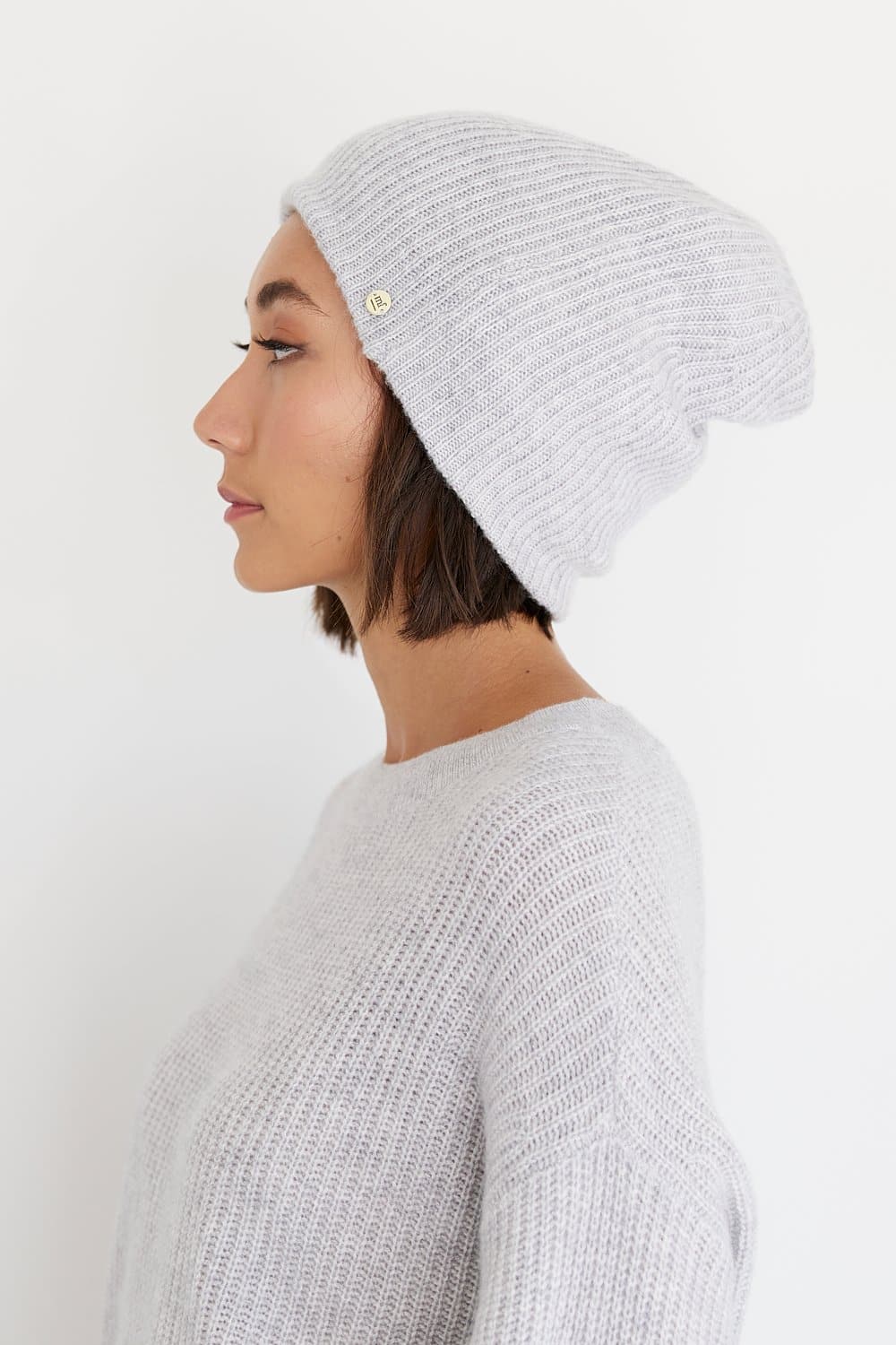 Mia Fratino - Ribbed Beanie - Jet Black, Alabaster, French Navy, Toast, Foggy Grey